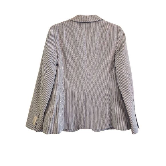 Talbots Lightweight Seersucker One-Button Blazer Size 8 - Picture 3 of 8